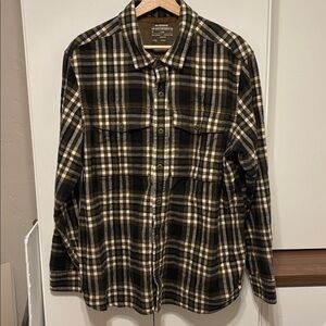 Rei Cooperative Button Down Flannel Shacket Plaid L